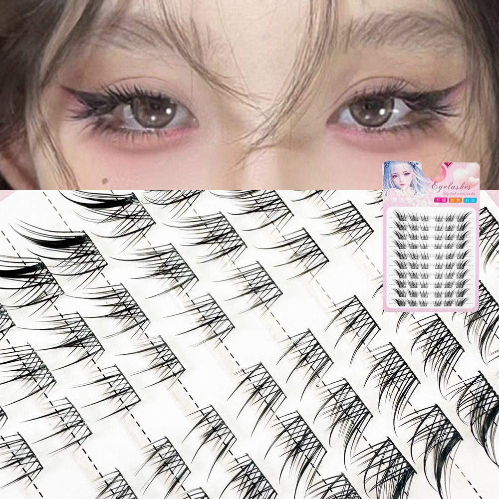 3D Cat Eye Clusters Lashes Nat - đánh giá và giá Eyelash Extension Cat Eye Wispy