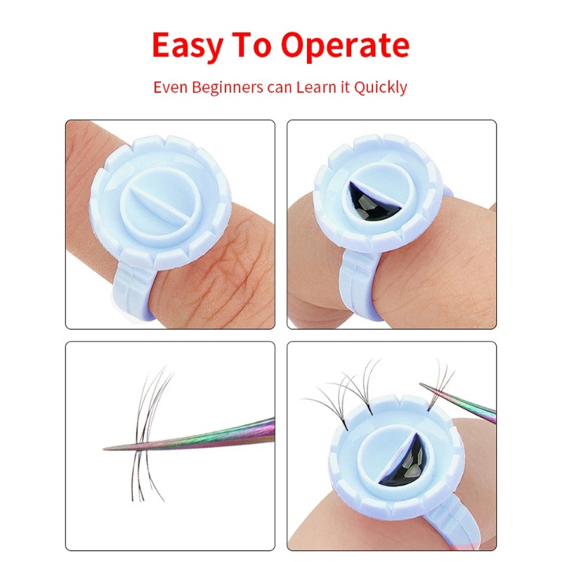 100 Pcs Disposable Eyelash Glu - đánh giá và giá Eyelash Extension Examples