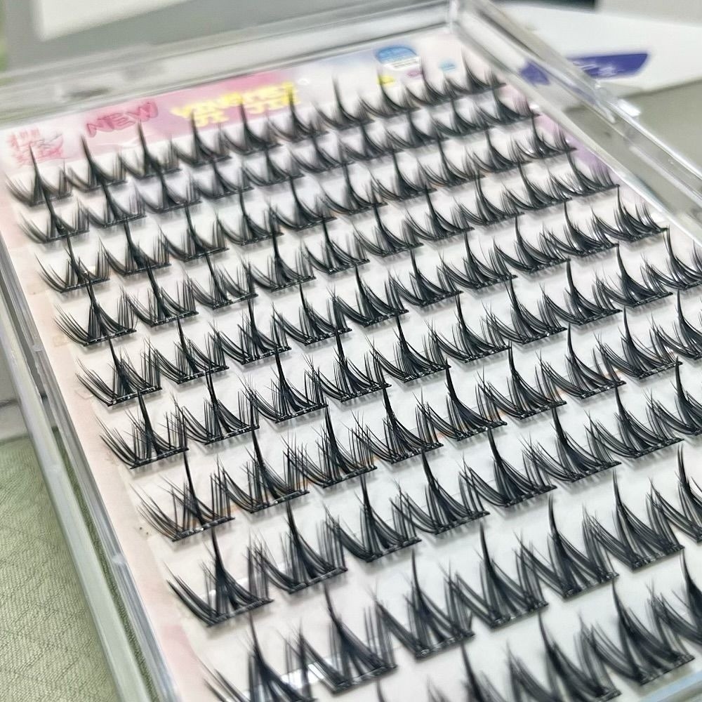 100/130/200 Clusters Black Sel - đánh giá và giá Eyelash Extension No 11
