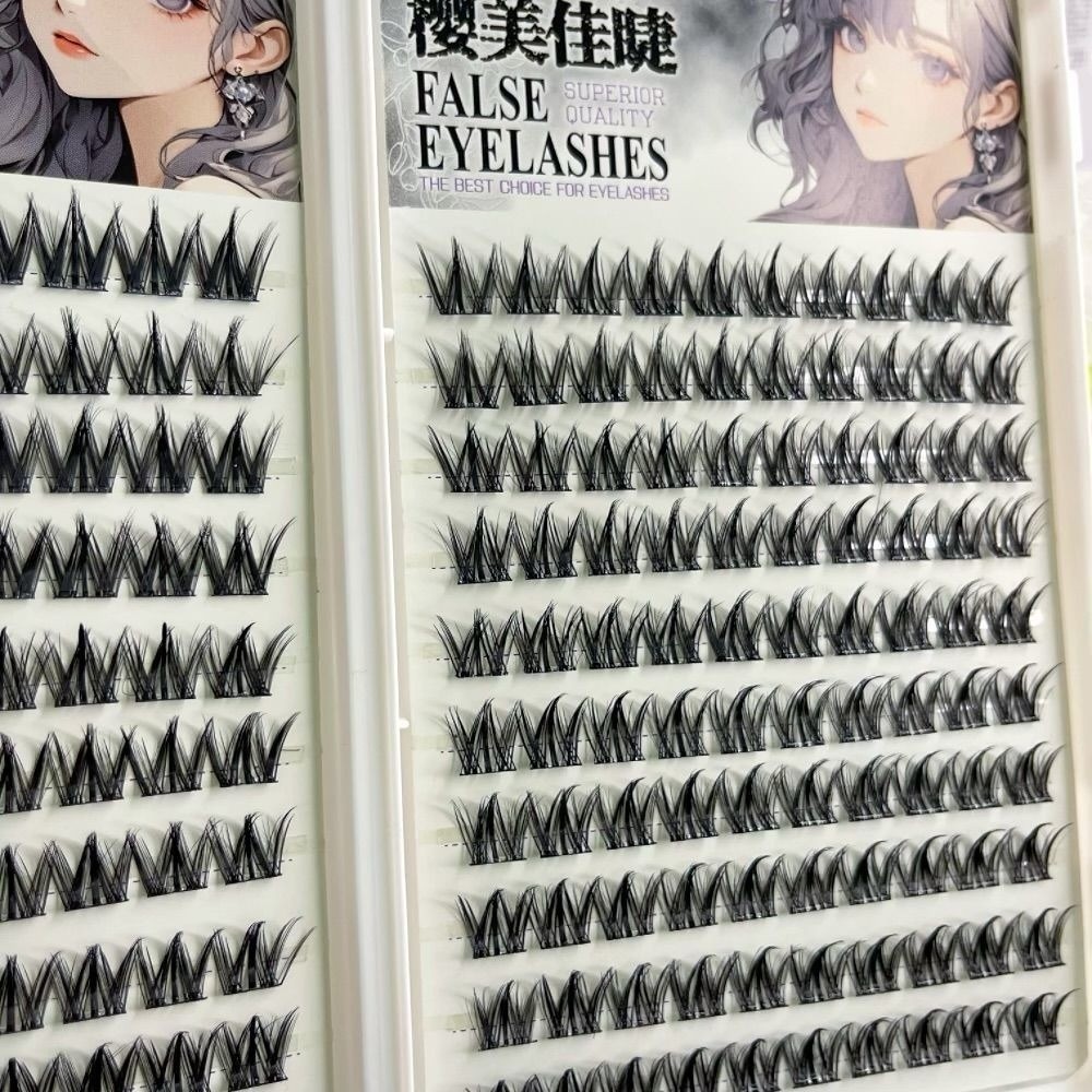 100/130/200 Clusters Black Sel - đánh giá và giá Eyelash Extension No 11