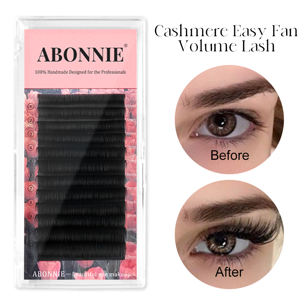Abonnie Easy Fanning Eyelash E - đánh giá và giá Eyelash Extension Russian Volume