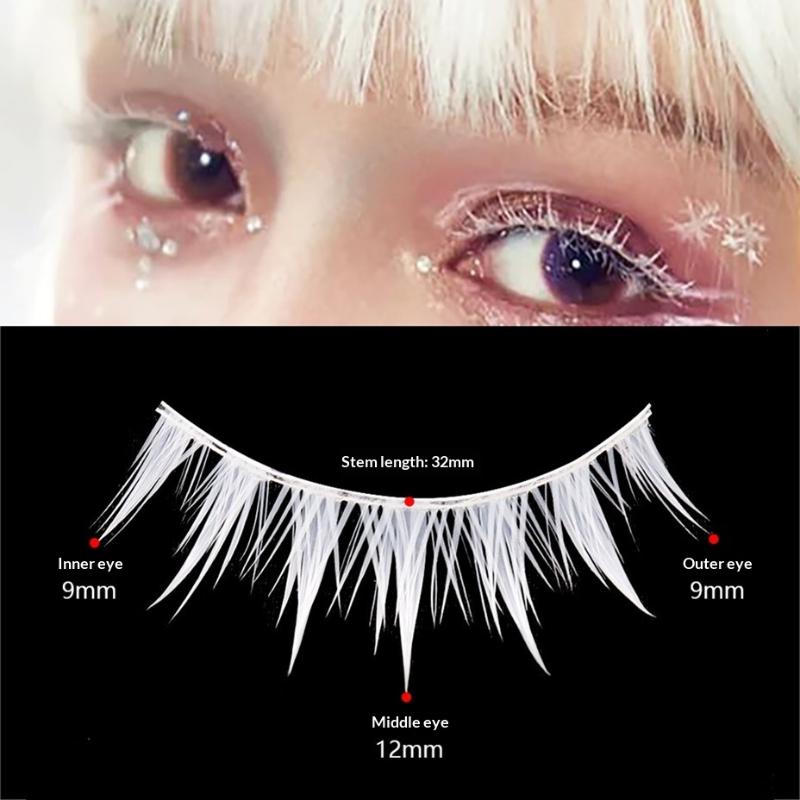 3 Pairs Cosplay White Eyelashe - đánh giá và giá Lashes Eyelash Extension