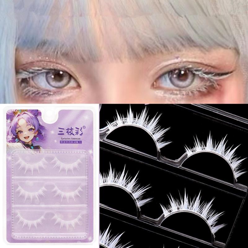 3 Pairs Cosplay White Eyelashe - đánh giá và giá Lashes Eyelash Extension