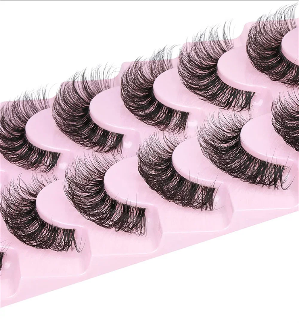10 Pairs False Eyelashes 6D Su - đánh giá và giá Eyelash Extension Cat Eye Wispy