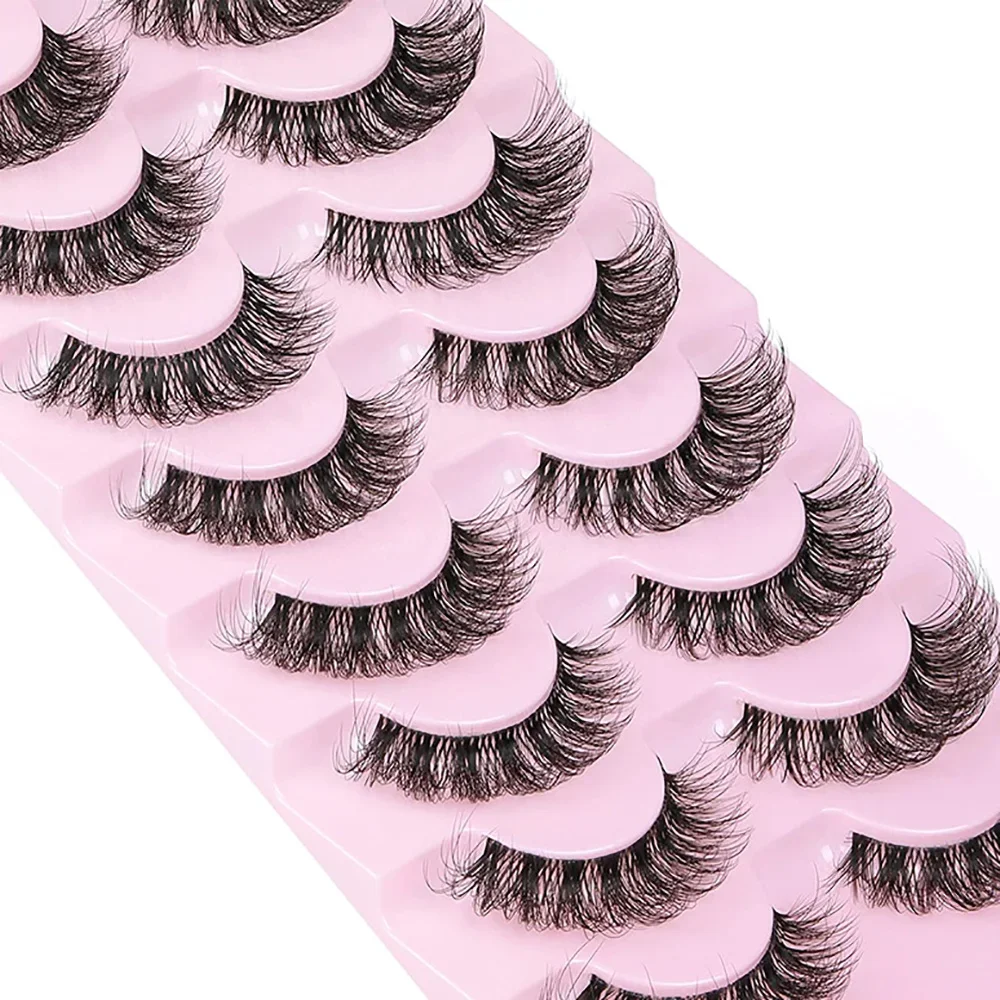 10 Pairs False Eyelashes 6D Su - đánh giá và giá Eyelash Extension Cat Eye Wispy