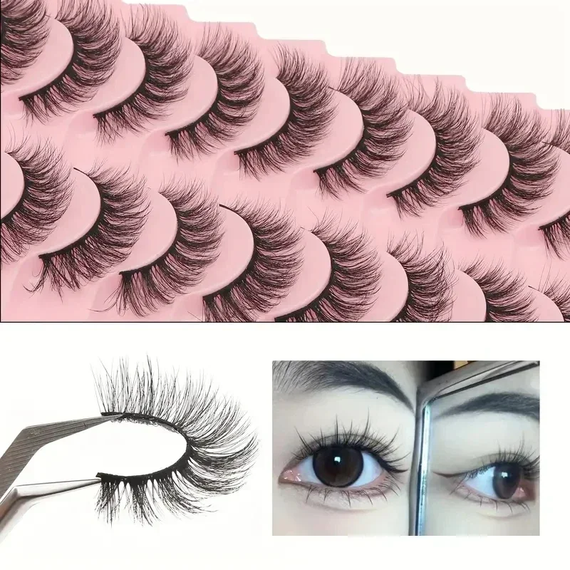 Natural Wispy Fluffy False Eye - đánh giá và giá Eyelash Extension Cat Eye Wispy