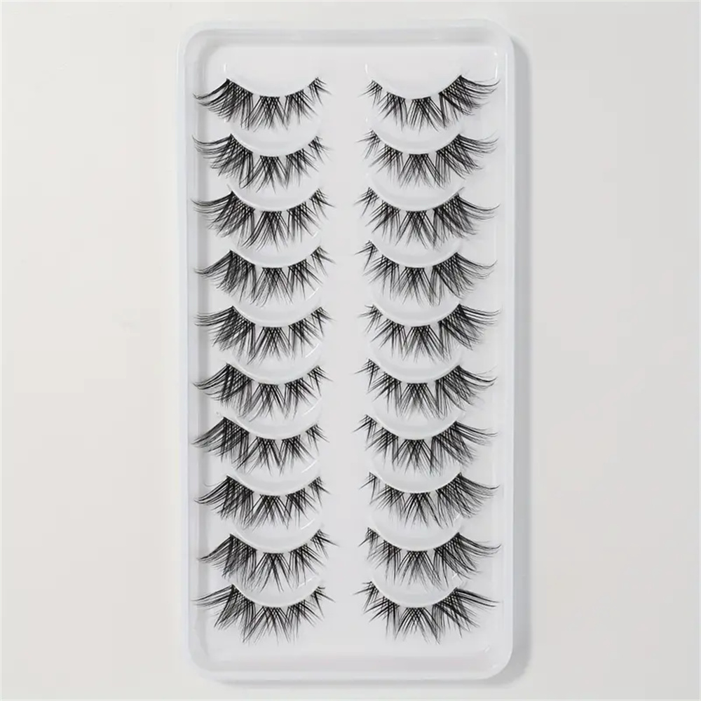 10 Pairs False Eyelashes Clust - đánh giá và giá Eyelash Extension Cat Eye Wispy