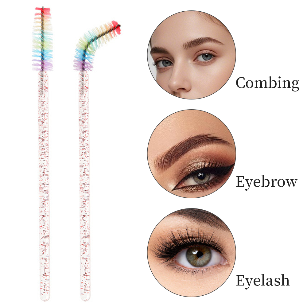 50PCS Rainbow Crystal Eyelash  - đánh giá và giá Eyelash Extension Examples