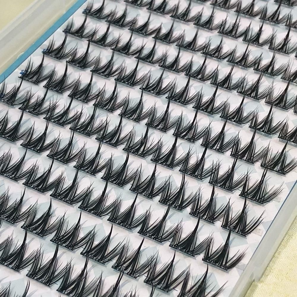 100/130/200 Clusters Black Sel - đánh giá và giá Eyelash Extension No 11