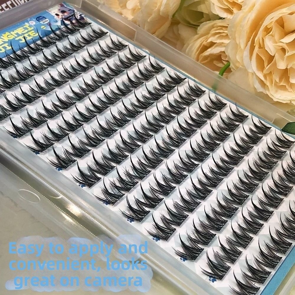 100/130/200 Clusters Black Sel - đánh giá và giá Eyelash Extension No 11