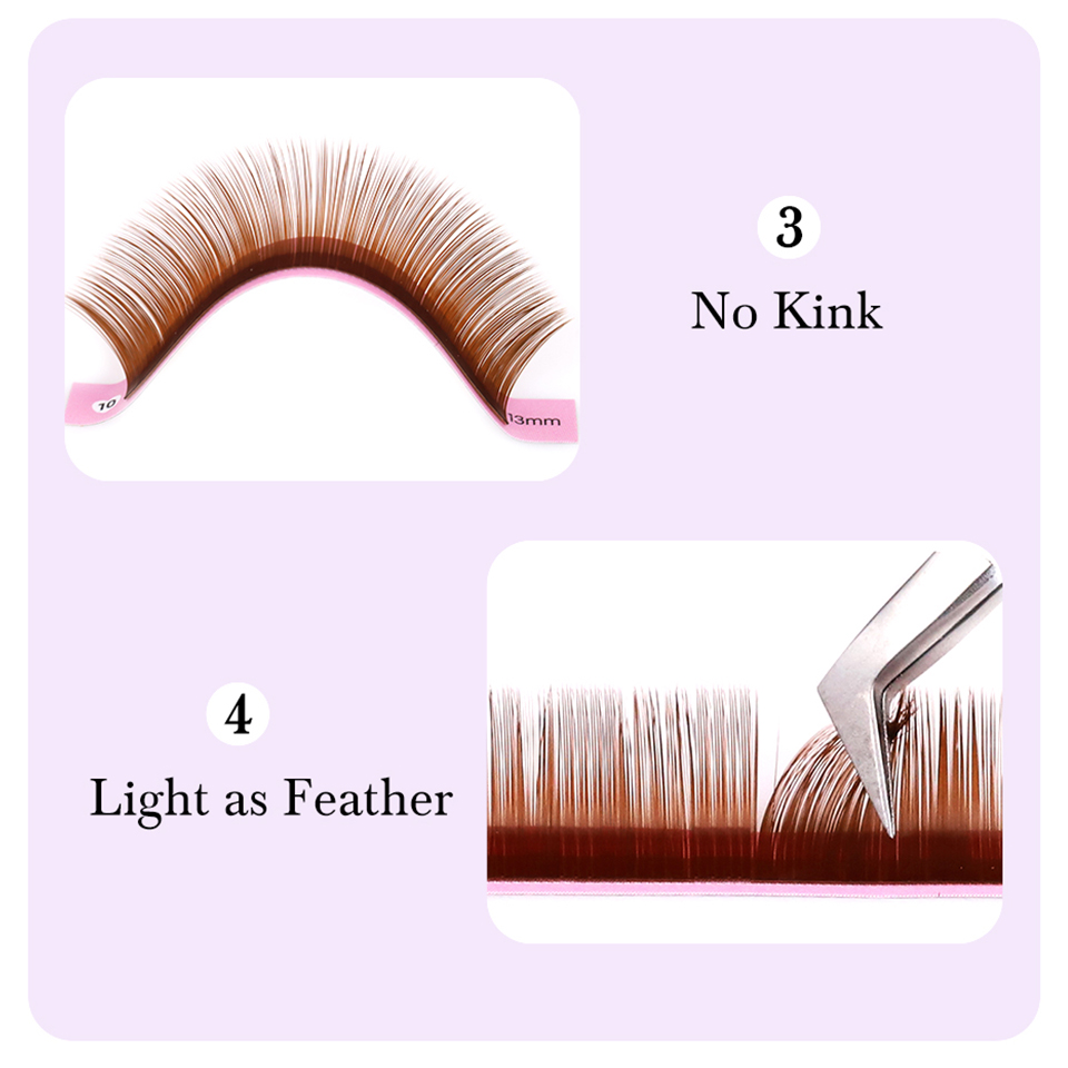Dark Brown Eyelash Extension 0 - đánh giá và giá Eyelash Extension Russian Volume