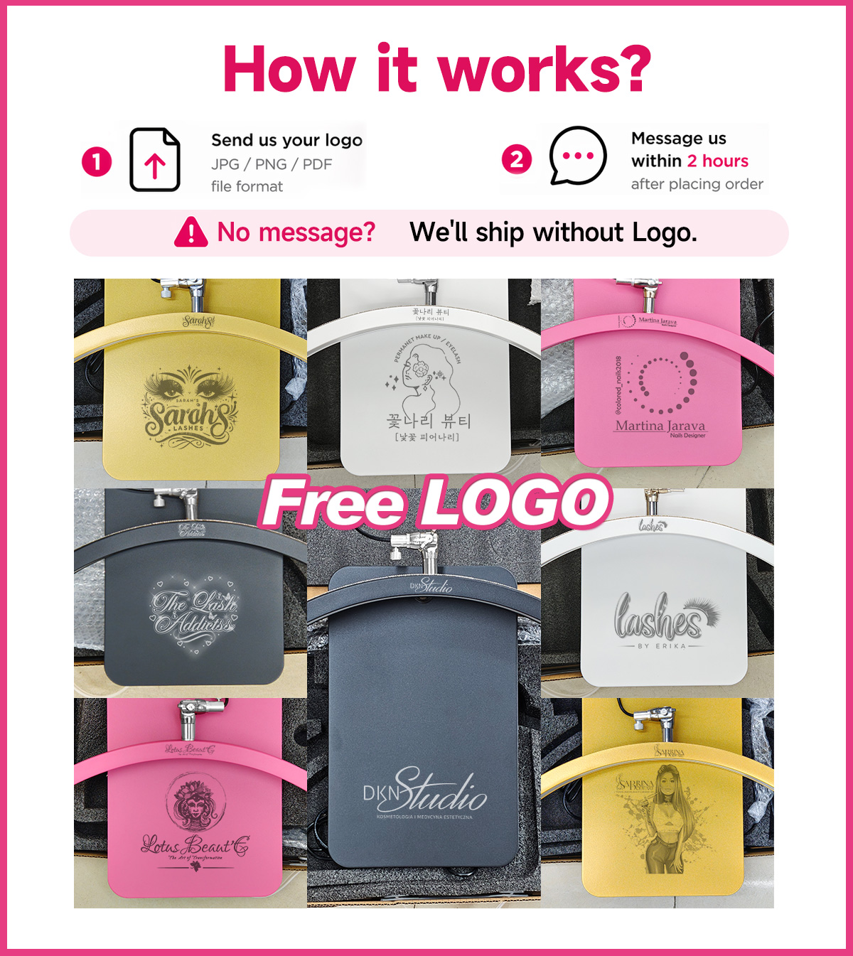 Free LOGO Hidden Cable LED Hal - đánh giá và giá Eyelash Extension No 11