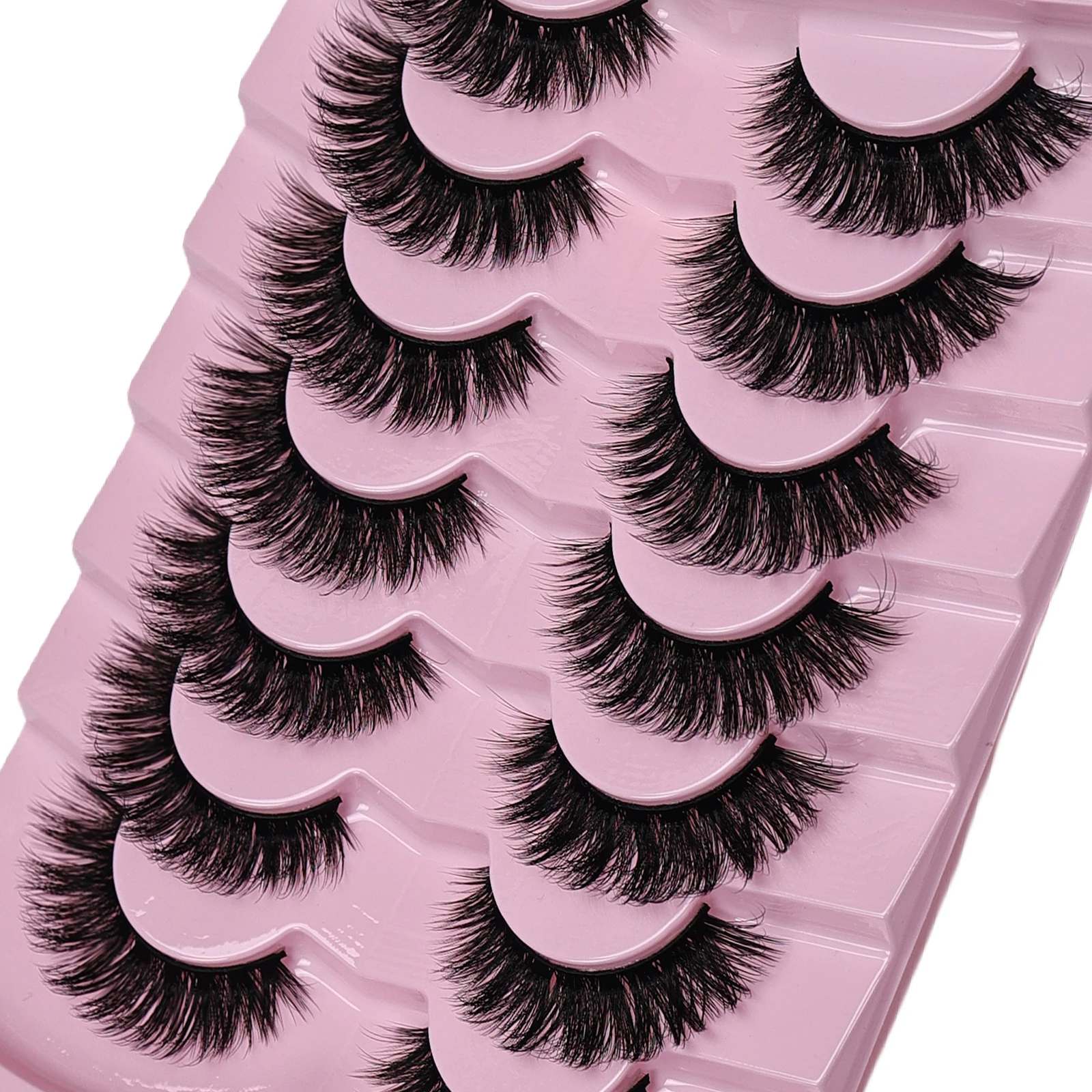 7 Pairs Cat Eye Lashes Volume  - đánh giá và giá Eyelash Extension Cat Eye Wispy