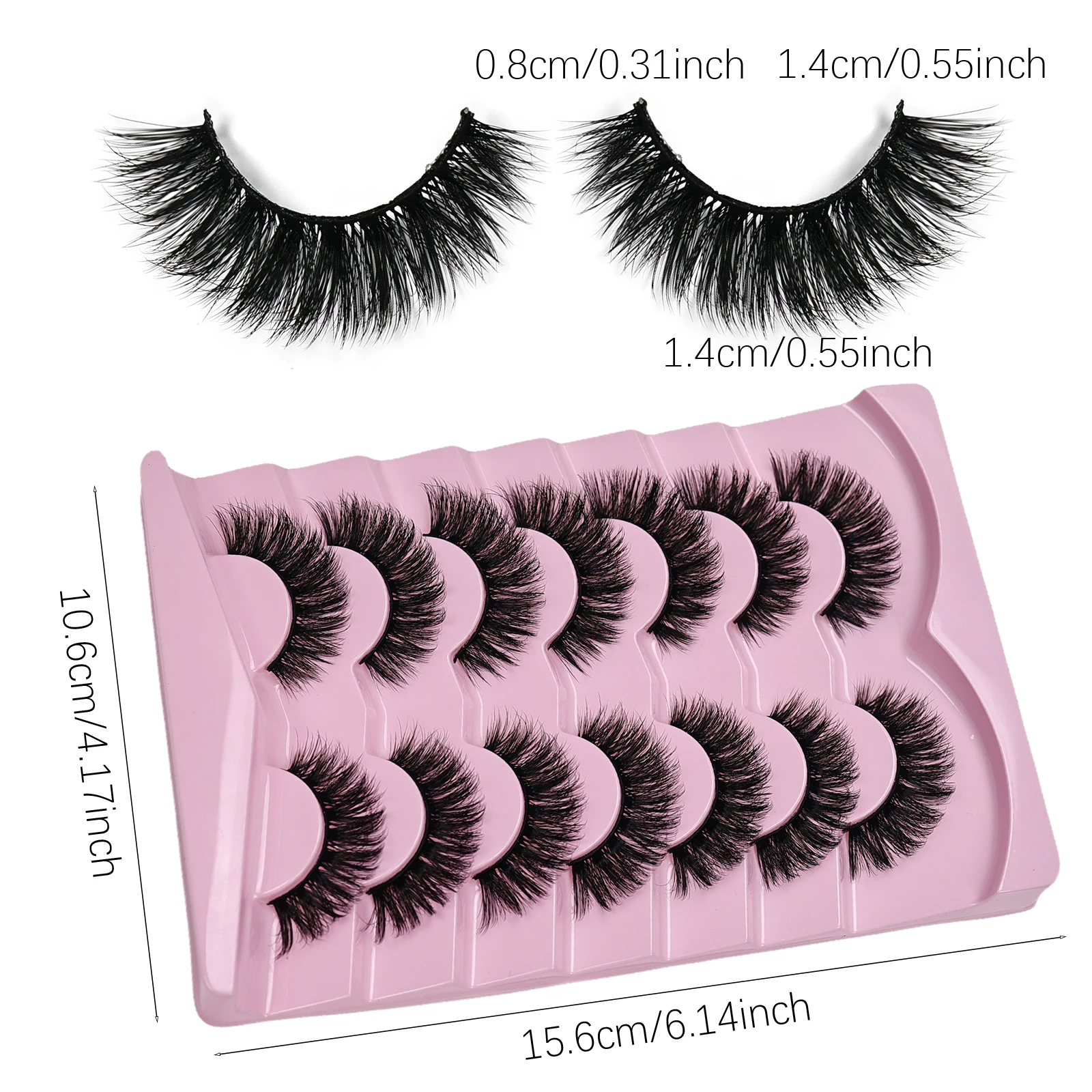 7 Pairs Cat Eye Lashes Volume  - đánh giá và giá Eyelash Extension Cat Eye Wispy