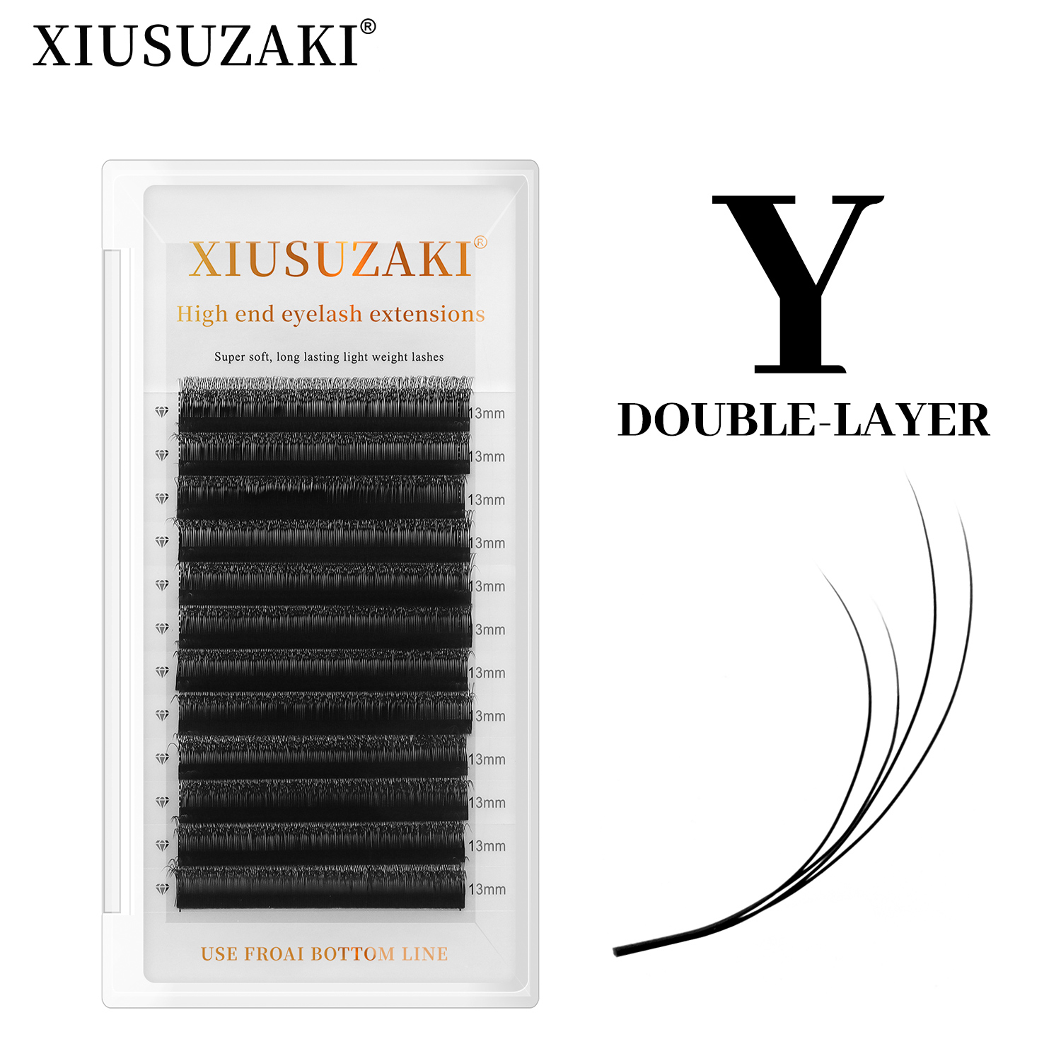 XIUSUZAKI Double Layer YY Lash - đánh giá và giá Eyelash Extension Double Volume